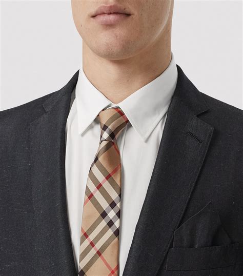 burberry slim cut check silk tie|Designer Ties & Cufflinks .